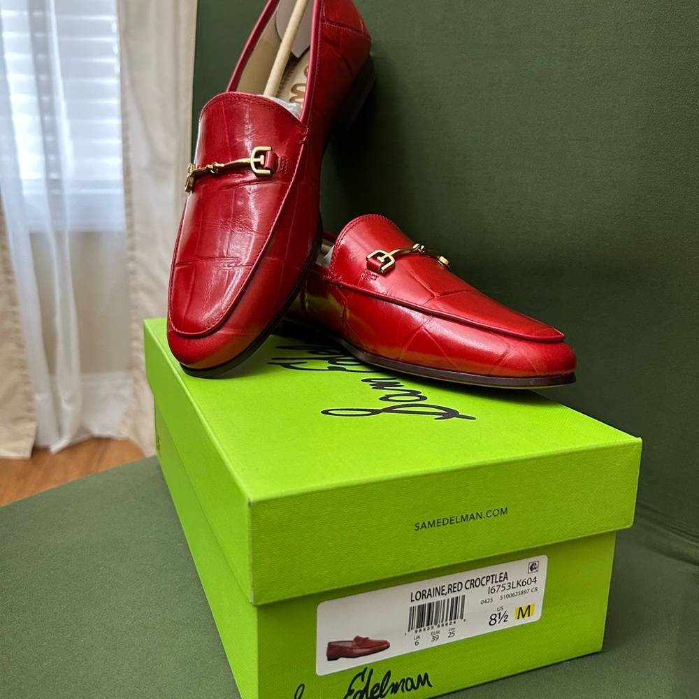 NWT Sam Edelman Red Loafers for Women